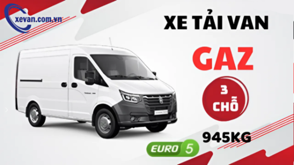 Xe tải van Gaz 3 chỗ 945kg