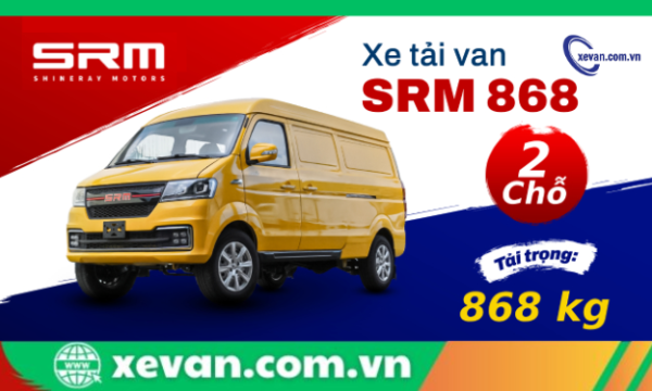 Xe tải van SRM 868 2 chỗ 868kg