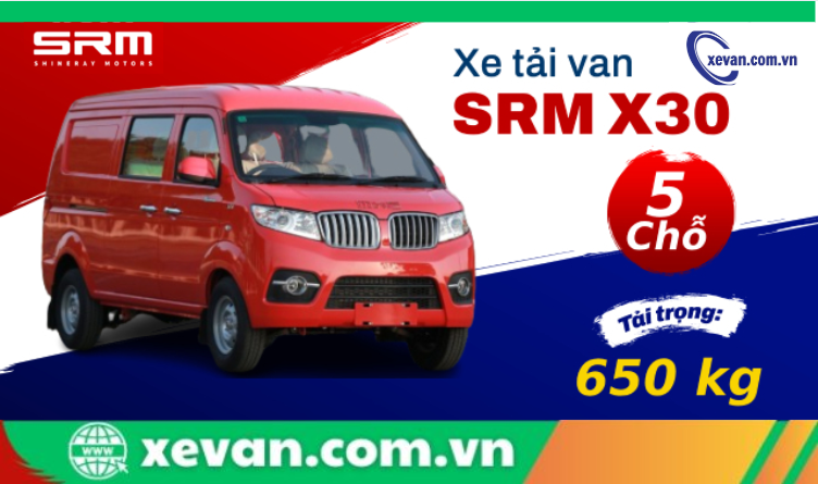 cover_x30 Xe Tải Van SRM X30 V5 5 Chỗ 650Kg