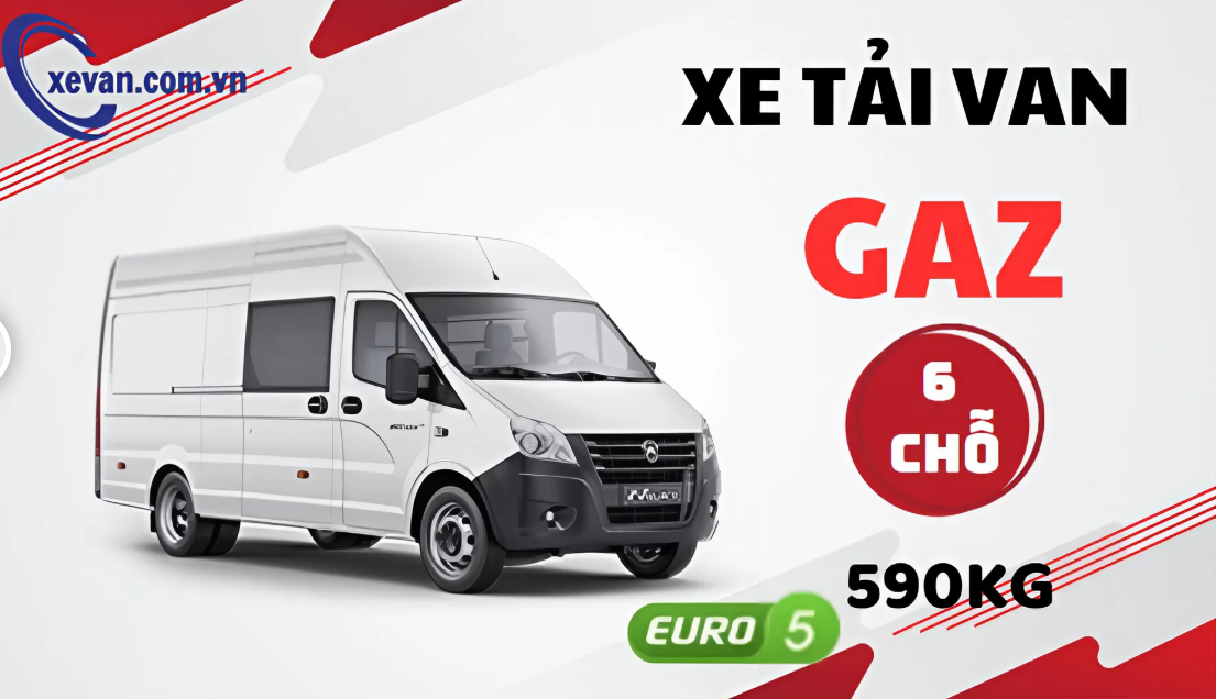 gaz_590 Xe tải van Gaz 6 chỗ 590kg